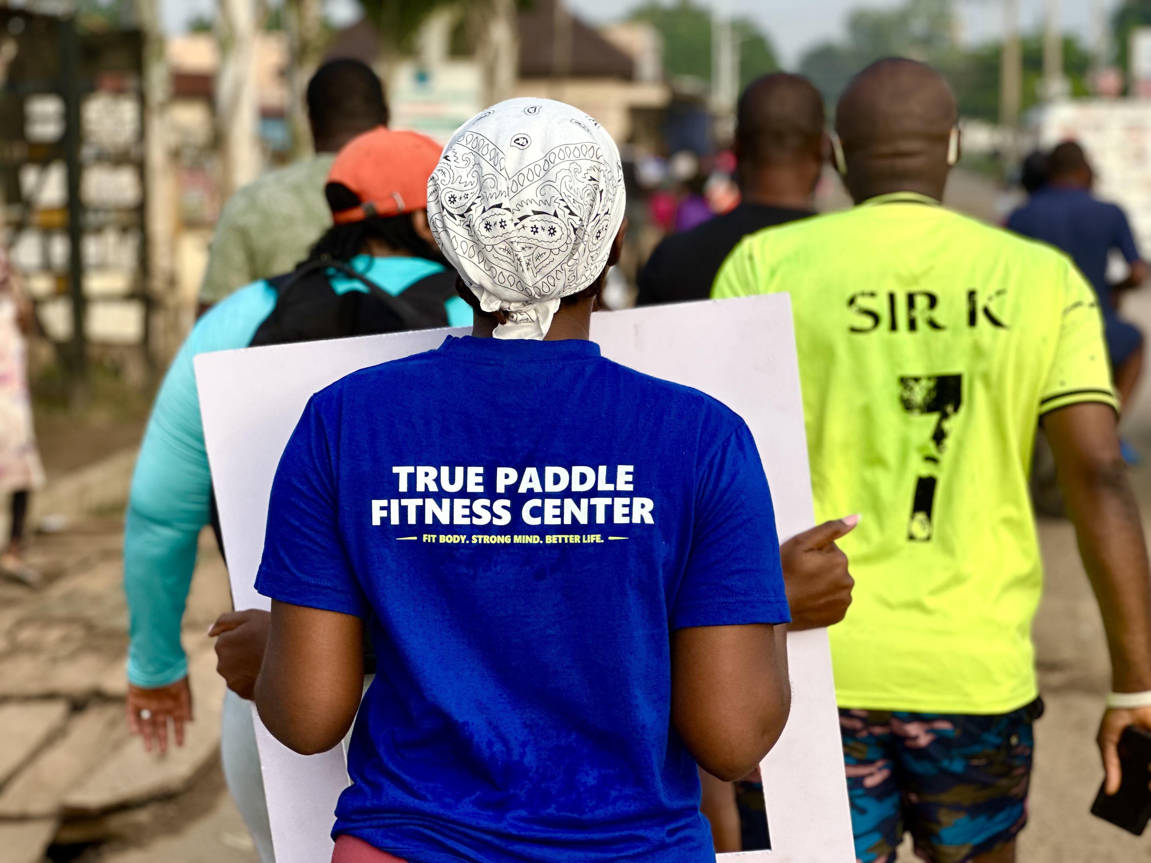 True Paddle Fitness members at a Court & Core session