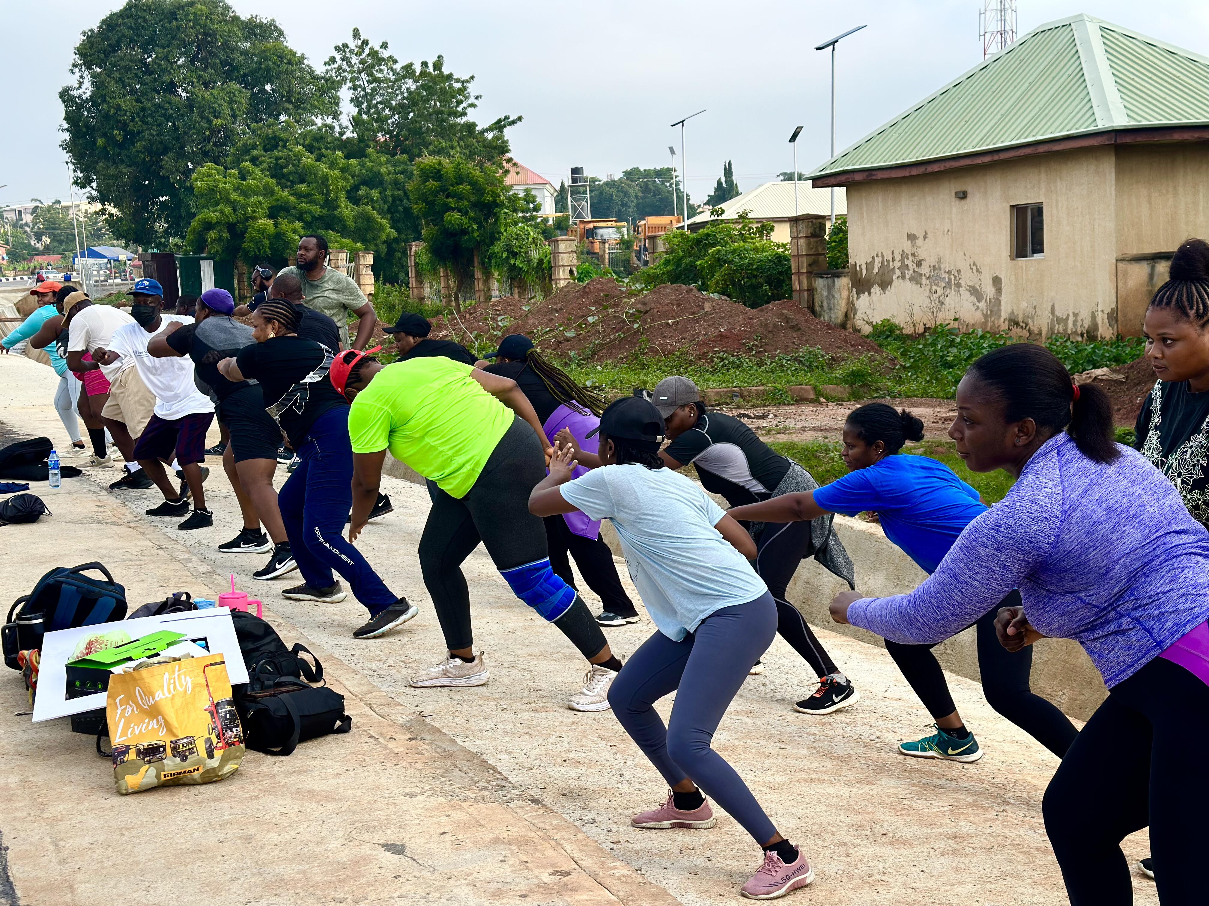 True Paddle Fitness members at a Court & Core session
