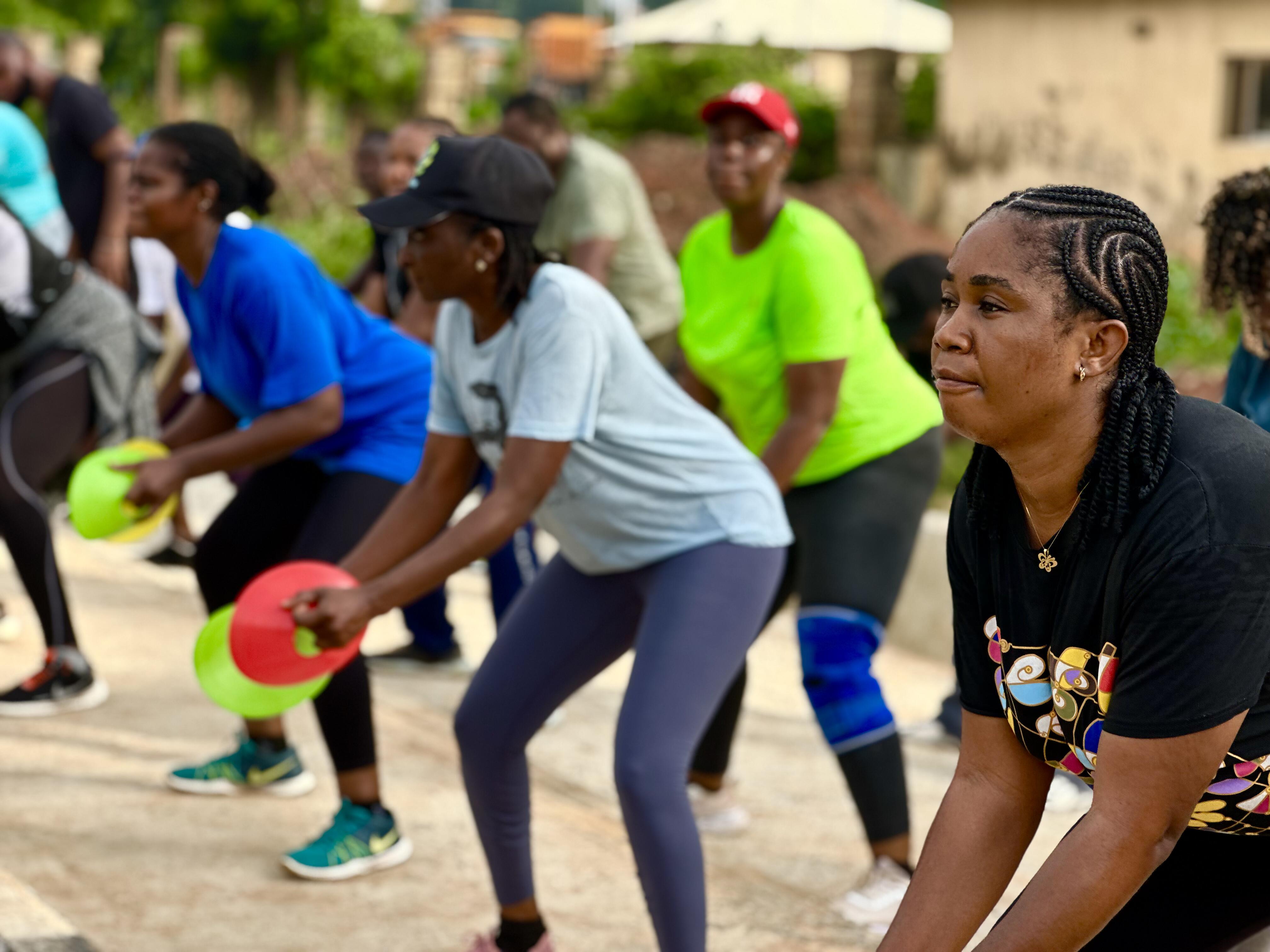 True Paddle Fitness members at a Court & Core session